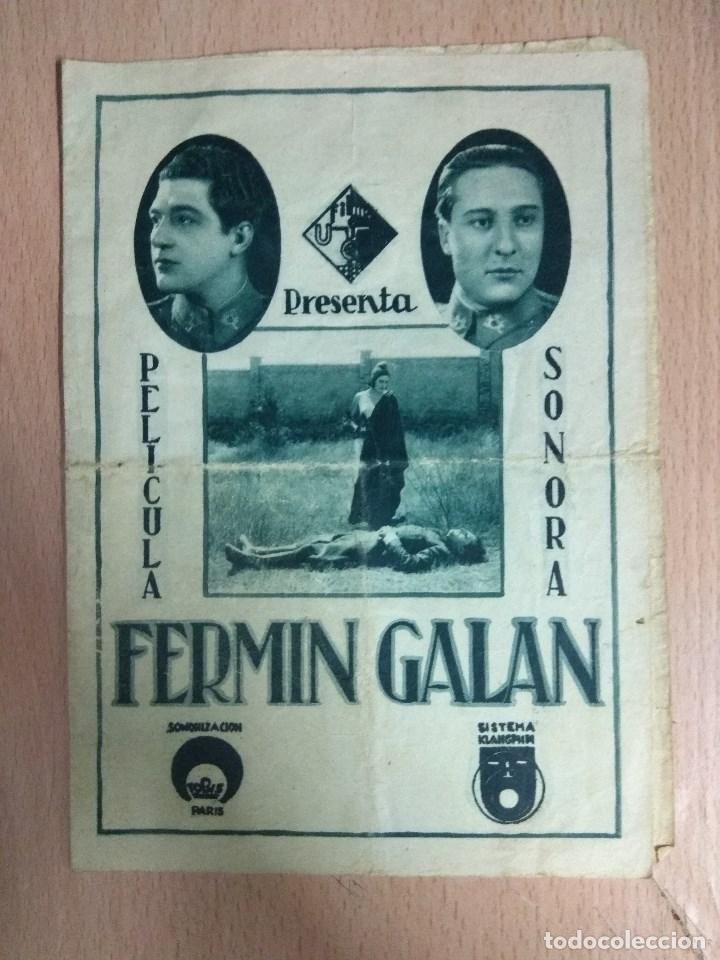 Cine: FERMIN GALAN - 1931 - CINE - PROGRAMA DOBLE DE MANO. - Foto 1