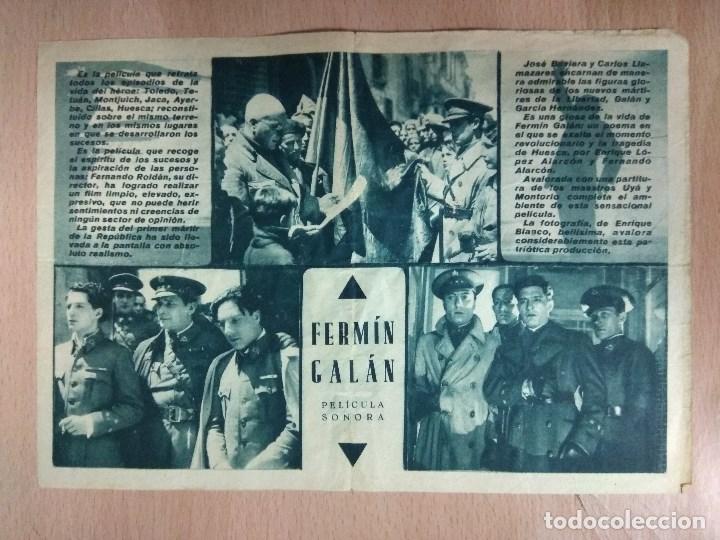 Cine: FERMIN GALAN - 1931 - CINE - PROGRAMA DOBLE DE MANO. - Foto 3
