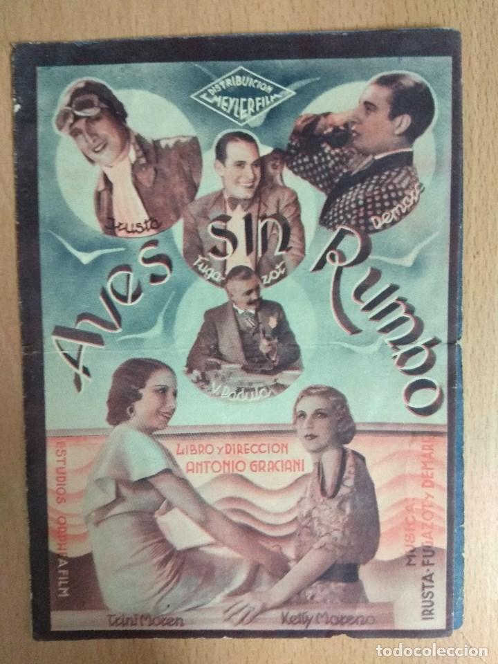 Cine: AVES SIN RUMBO - CINE - 1934 - PROGRAMA DOBLE DE MANO - Foto 1