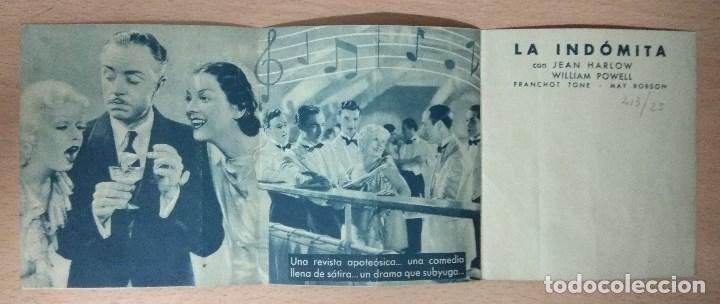 Cine: LA INDOMITA -1936 - CINE - PROGRAMA TRIPTICO - Foto 3