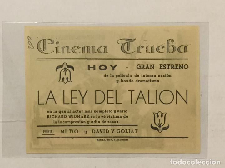 Cine: PROGRAMA DE CINE LA LEY DEL TALI&Oacute;N. CINEMA TRUEBA (BAEZA). - Foto 2