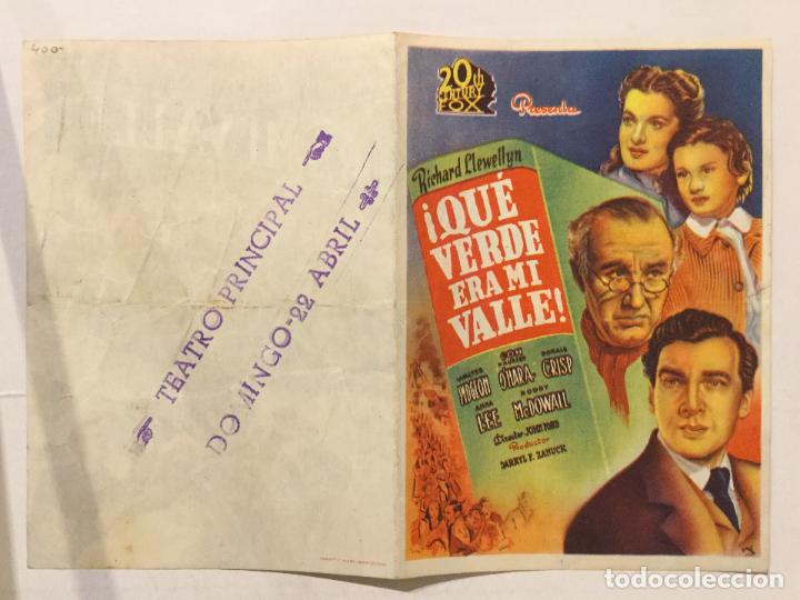 Cine: PROGRAMA DE CINE &iexcl;QUE VERDE ERA MI VALLE!. TEATRO PRINCIPAL. - Foto 1