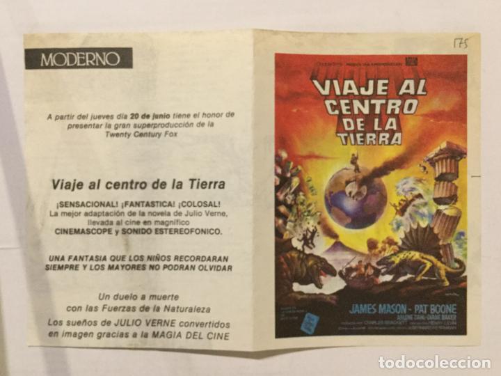 Cine: PROGRAMA DOBLE DE CINE VIAJE AL CENTRO DE LA TIERRA. CINE MODERNO. - Foto 1