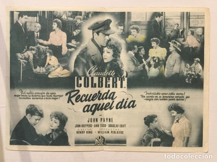 Cine: PROGRAMA DOBLE DE CINE RECUERDA AQUEL D&Iacute;A. CINE CENTRO ESPA&Ntilde;OL. - Foto 2