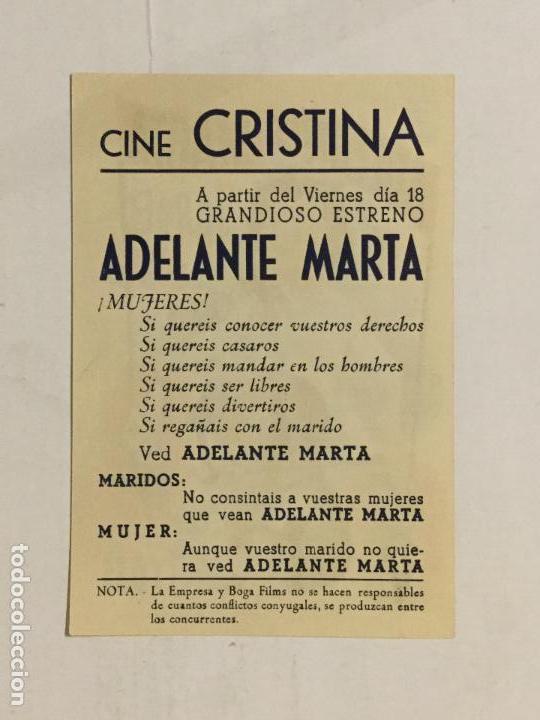 Cine: PROGRAMA DE CINE ADELANTE MARTA. CINE CRISTINA. - Foto 2