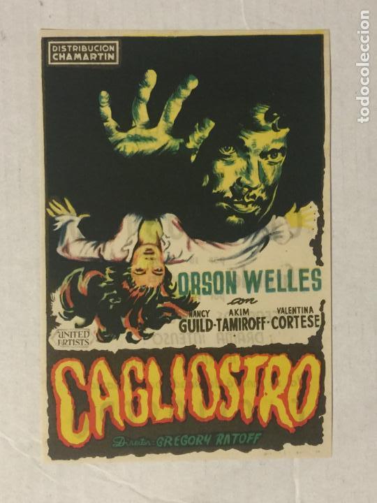 Cine: PROGRAMA DE CINE CAGLIOSTRO. ASTORIA CINEMA. - Foto 1