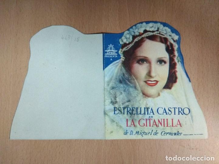 Cine: LA GITANILLA - FOLLETO DE MANO DOBLE TROQUELADO. - Foto 1