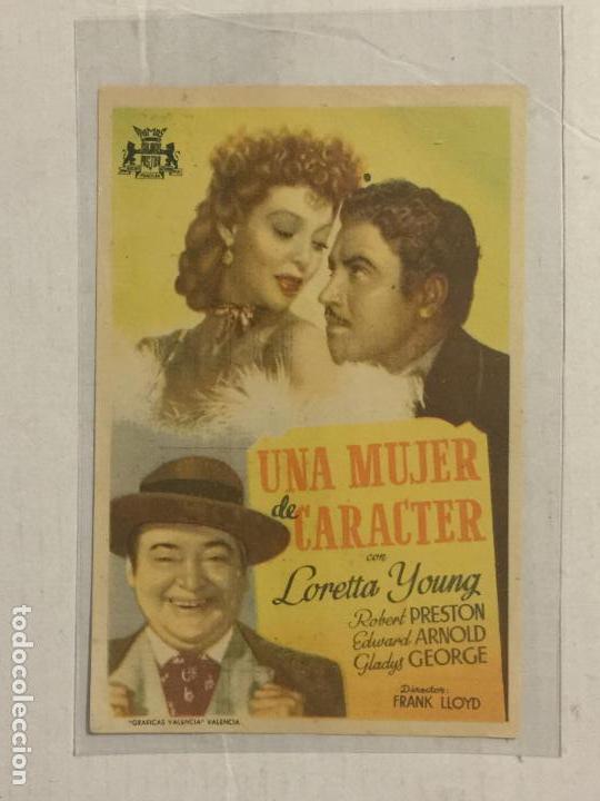 Cine: PROGRAMA DE CINE UNA MUJER DE CARACTER. SELLO EN REVERSO. - Foto 1