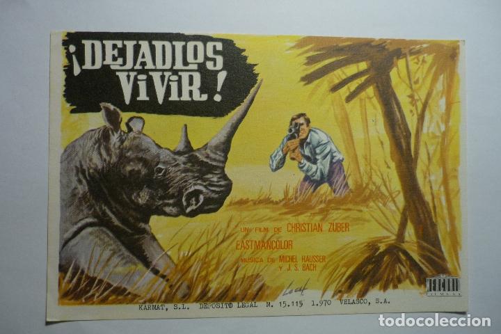 Cine: programa dejadlos vivir .&iexcl; - Foto 1