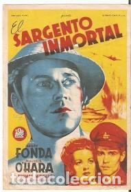 Cine: Programa Cine. El Sargento Inmortal. dibujo Solig&oacute;. ref. 19-922 - Foto 1