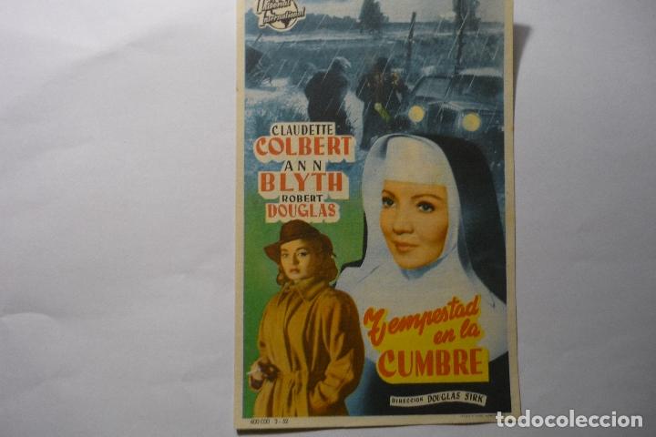 Cine: PROGRAMA TEMPESTAD EN LA CUMBRE.-CLAUDETTE COLBERT-capitol.-pedrola - Foto 1