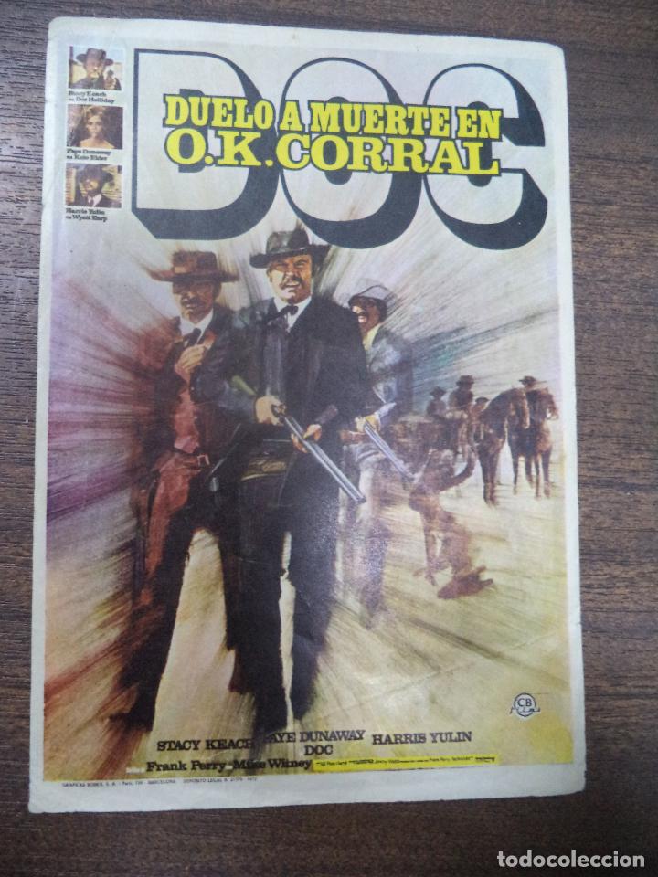 Cine: PROGRAMA DE CINE S/P. DOC, DUELO A MUERTE EN O. K. CORRAL. - Foto 1