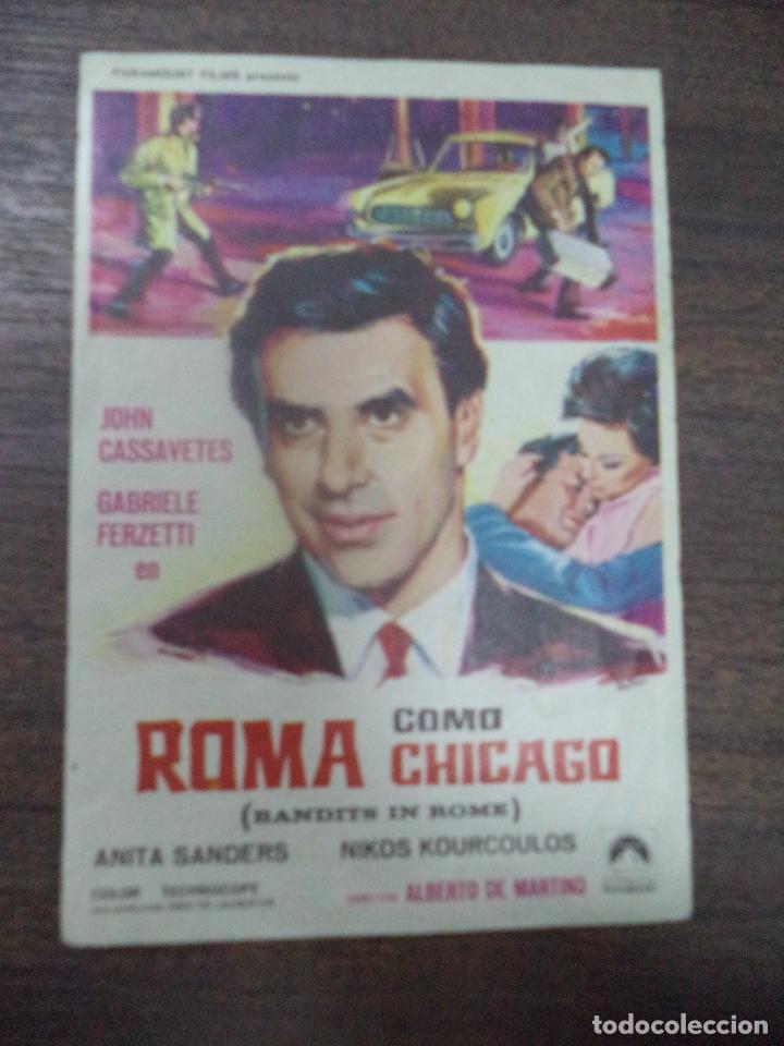  Foglietti di film di film antichi di cinema: PROGRAMA DE CINE S/P. ROMA COMO CHICAGO.