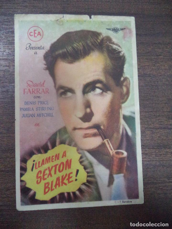  Foglietti di film di film antichi di cinema: PROGRAMA DE CINE S/P. &iexcl; LLAMEN A SEXTON BLAKE !.
