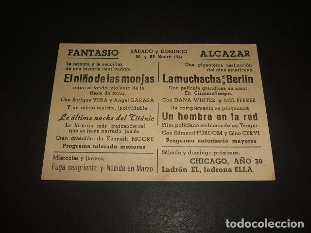 Cine: EL NI&Ntilde;O DE LAS MONJAS PROGRAMA DE MANO 1961 - Foto 2