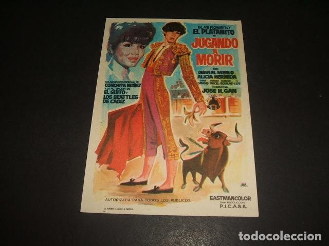 Cine: JUGANDO A MORIR PROGRAMA DE MANO - Foto 1