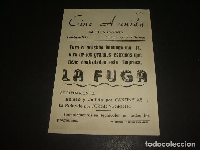 Cine: LA FUGA PROGRAMA DE MANO - Foto 2