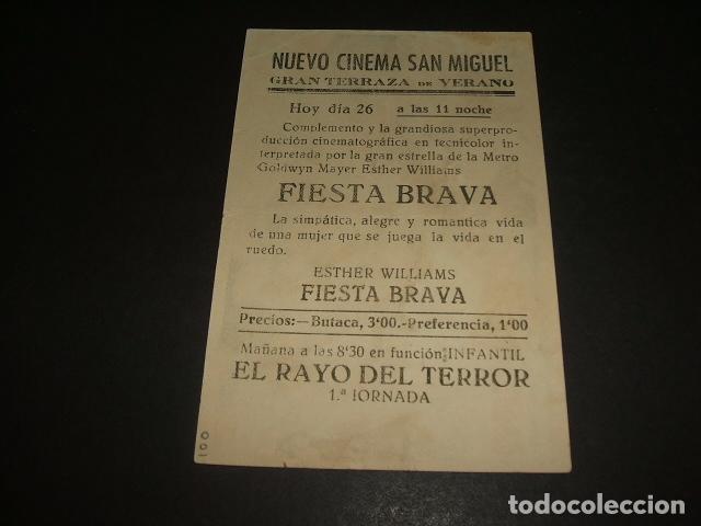 Cine: FIESTA BRAVA PROGRAMA DE MANO - Foto 2