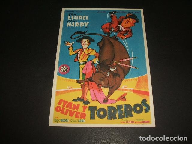 Cine: STAN Y OLIVER TOREROS PROGRAMA DE MANO - Foto 1