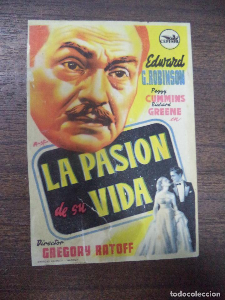  Foglietti di film di film antichi di cinema: PROGRAMA DE CINE S/P. LA PASION DE SU VIDA.