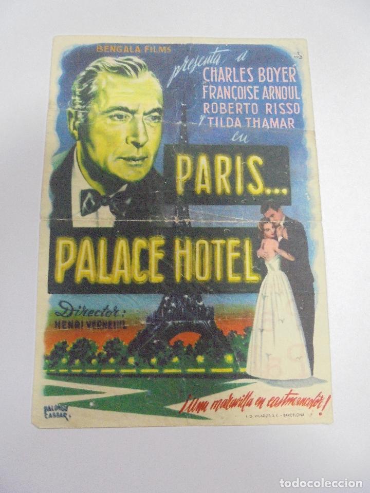 Cine: PROGRAMA DE CINE. C/P. PARIS... PALACE HOTEL. CINE PRINCIPAL. - Foto 1
