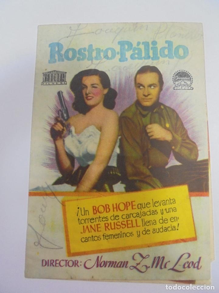  Flyers Publicitaires de films Anciens: PROGRAMA DE CINE. C/P. ROSTRO - PALIDO. CINE FORTUNY, BLANES