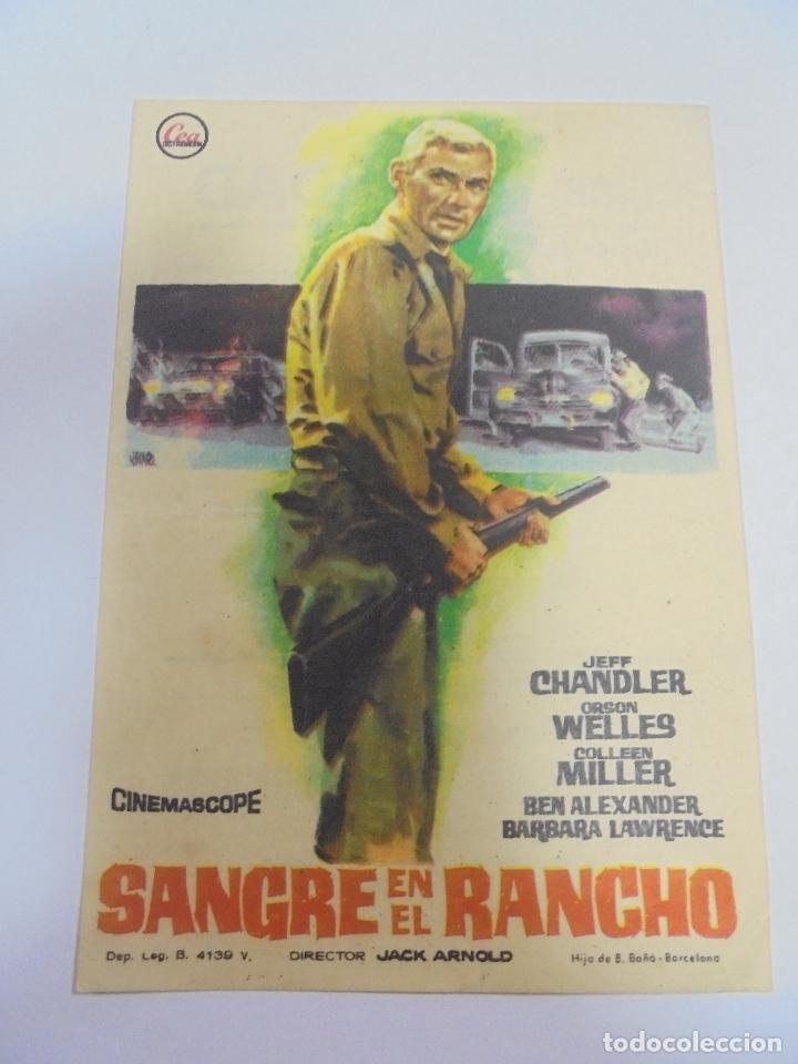  Flyers Publicitaires de films Anciens: PROGRAMA DE CINE. C/P. SANGRE EN EL RANCHO. CINE TRINIDAD