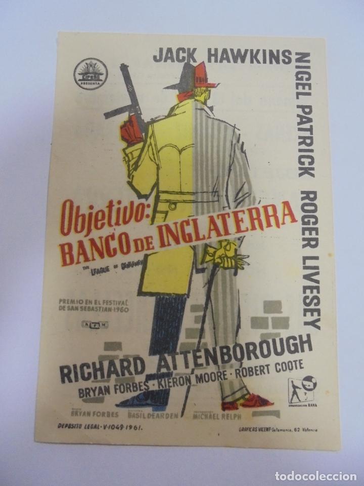 Cine: PROGRAMA DE CINE. C/P. OBJETIVO: BANCO DE INGLATERRA. CINES DE SANS - Foto 1