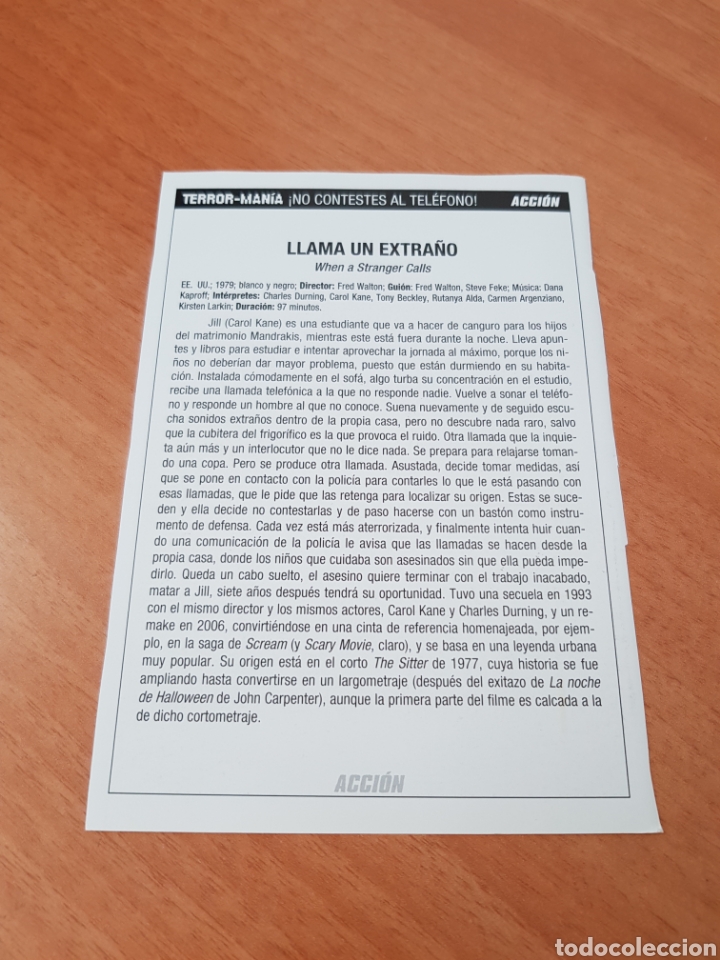 Cine: ( micro gu&iacute;a n&deg;5 ) llama un extra&ntilde;o - Foto 2
