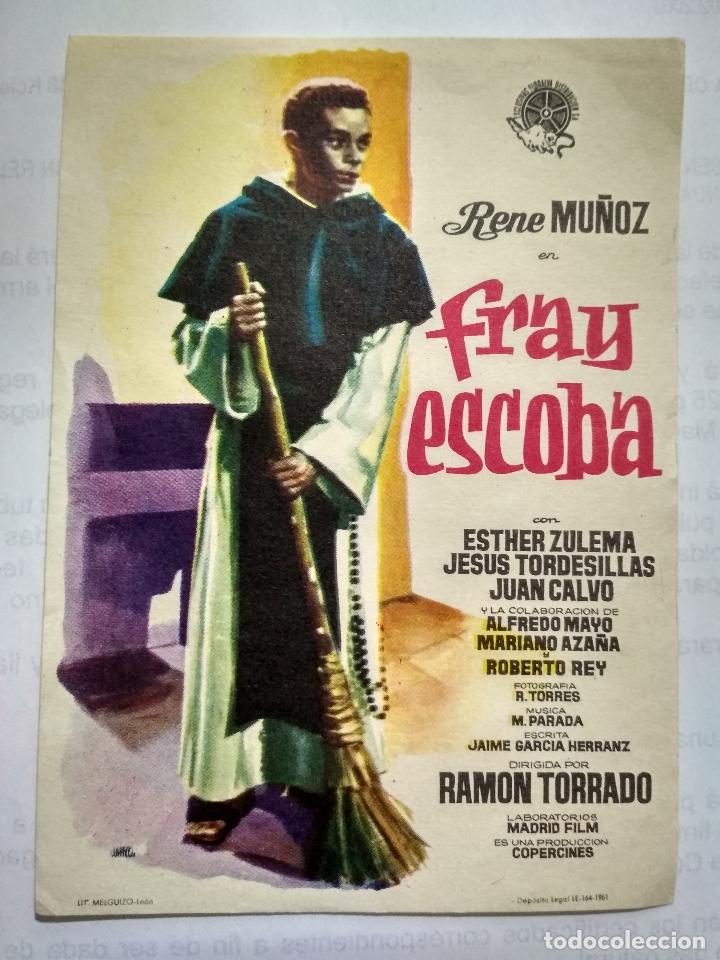 Kino: FOLLETO DE CINE, FRAY ESCOBA, A&Ntilde;OS 60, ORIGINAL, SIN PUBLICIDAD