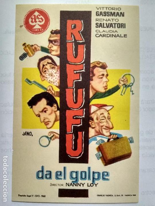 Kino: FOLLETO DE CINE, RUFUFU DA EL GOLPE, A&Ntilde;OS 60, ORIGINAL, SIN PUBLICIDAD