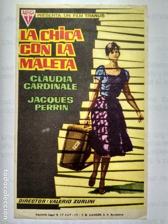Cine: FOLLETO DE CINE, LA CHICA CON LA MALETA, A&Ntilde;OS 60, ORIGINAL, SIN PUBLICIDAD