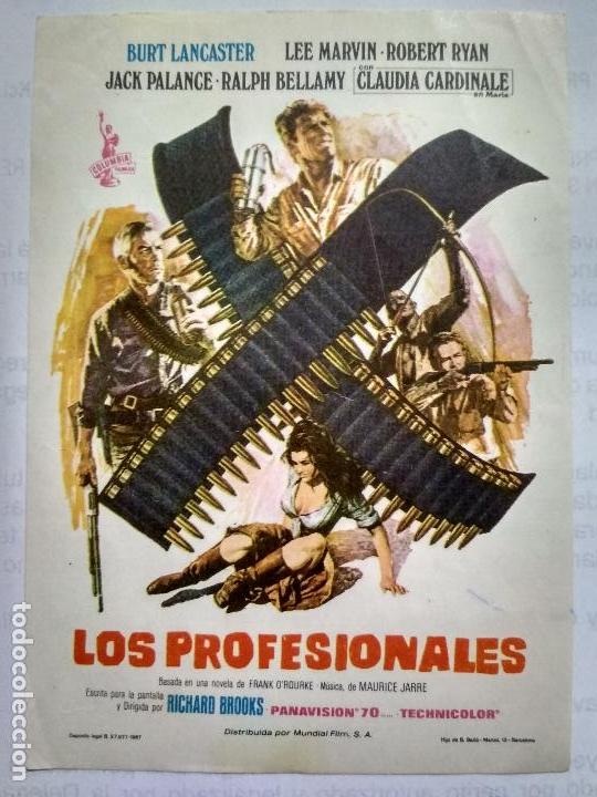 Kino: FOLLETO DE CINE, LOS PROFESIONALES, A&Ntilde;OS 60, ORIGINAL, SIN PUBLICIDAD