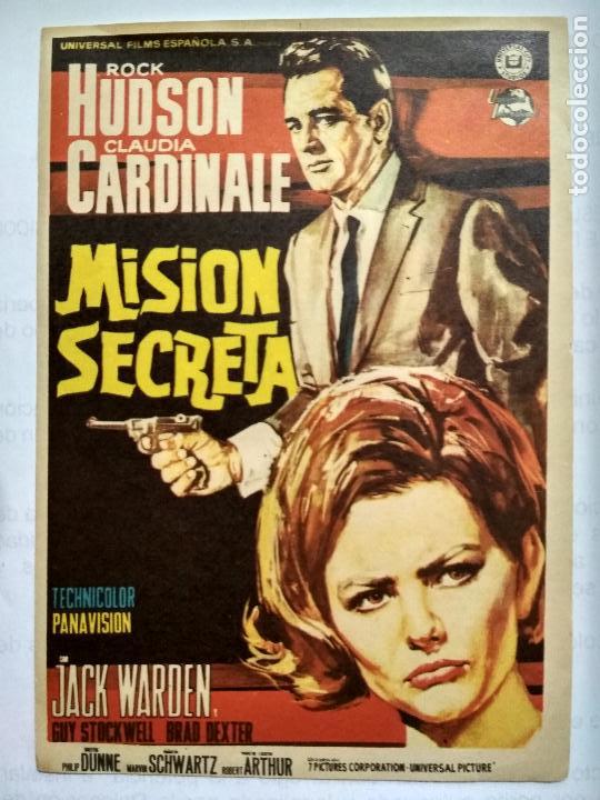 Folhetos de m&atilde;o de filmes antigos de cinema: FOLLETO DE CINE, MISION SECRETA, A&Ntilde;OS 60, ORIGINAL, SIN PUBLICIDAD