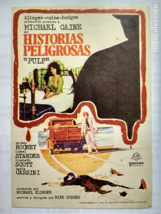Folhetos de m&atilde;o de filmes antigos de cinema: FOLLETO DE CINE, HISTORIAS PELIGROSAS, A&Ntilde;OS 70, ORIGINAL, SIN PUBLICIDAD
