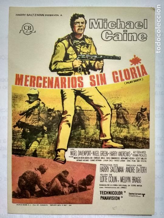 Folhetos de m&atilde;o de filmes antigos de cinema: FOLLETO DE CINE, MERCENARIOS SIN GLORIA, A&Ntilde;OS 70, ORIGINAL, SIN PUBLICIDAD