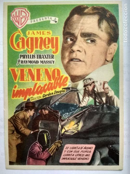 Folhetos de m&atilde;o de filmes antigos de cinema: FOLLETO DE CINE, VENENO IMPLACABLE, A&Ntilde;OS 50, ORIGINAL, SIN PUBLICIDAD