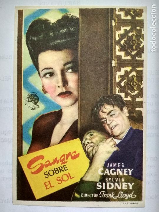 Folhetos de m&atilde;o de filmes antigos de cinema: FOLLETO DE CINE, SANGRE SOBRE EL SOL, A&Ntilde;OS 40, ORIGINAL, SIN PUBLICIDAD