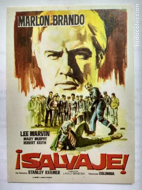 Cine: FOLLETO DE CINE, SALVAJE, MARLON BRANDO, A&Ntilde;OS 60, ORIGINAL