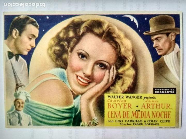 Folhetos de m&atilde;o de filmes antigos de cinema: FOLLETO DE CINE, CENA DE MEDIA NOCHE CON CHARLES BOYER, A&Ntilde;OS 50, ORIGINAL