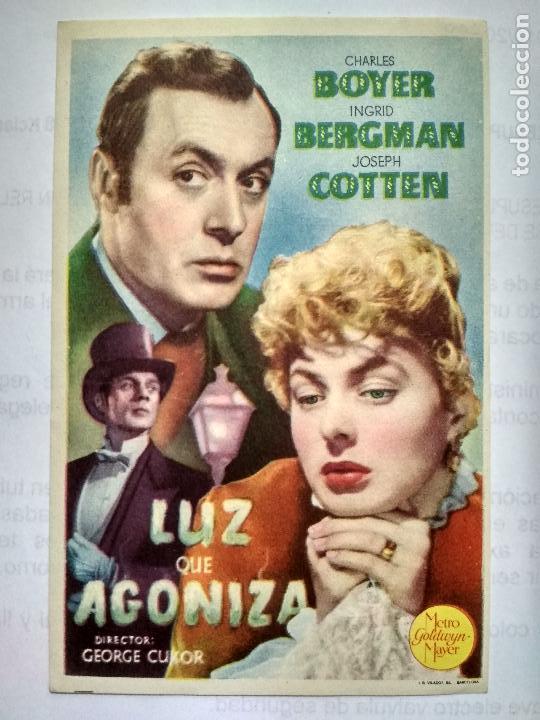 Folhetos de m&atilde;o de filmes antigos de cinema: FOLLETO DE CINE, LUZ QUE AGONIZA CON CHARLES BOYER, A&Ntilde;OS 50, ORIGINAL