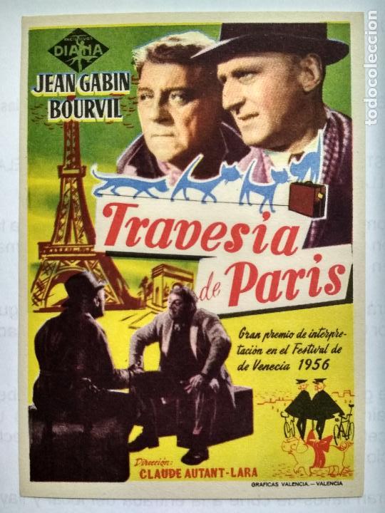 Folhetos de m&atilde;o de filmes antigos de cinema: FOLLETO DE CINE, TRAVESIA DE PARIS, ORIGINAL, SIN PUBLICIDAD