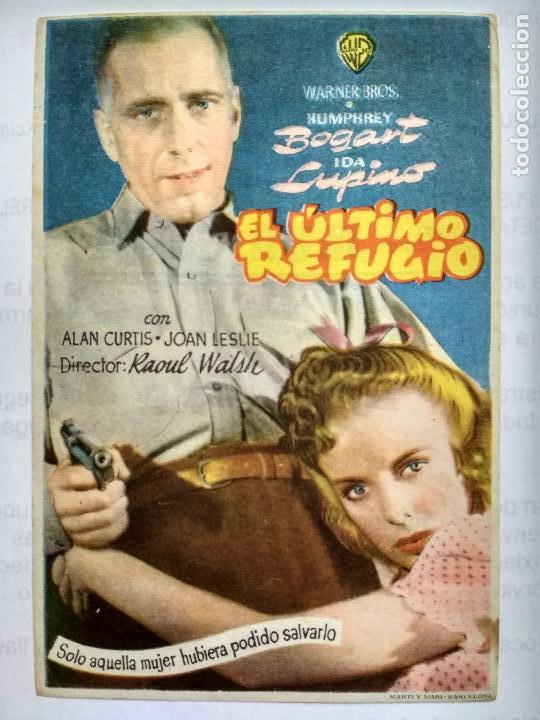 Folhetos de m&atilde;o de filmes antigos de cinema: FOLLETO DE CINE, EL ULTIMO REFUGIO, ORIGINAL, CINE MUNICIPAL