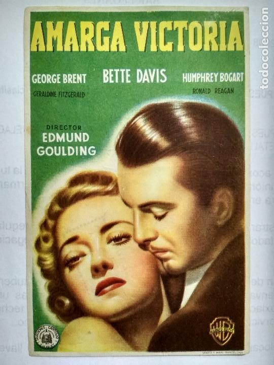  Flyers Publicitaires de films Anciens: FOLLETO DE CINE, AMARGA VICTORIA, ORIGINAL, SIN PUBLICIDAD