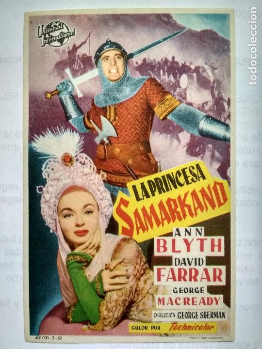  Flyers Publicitaires de films Anciens: FOLLETO DE CINE, LA PRINCESA SAMARKAND, ORIGINAL, SIN PUBLICIDAD
