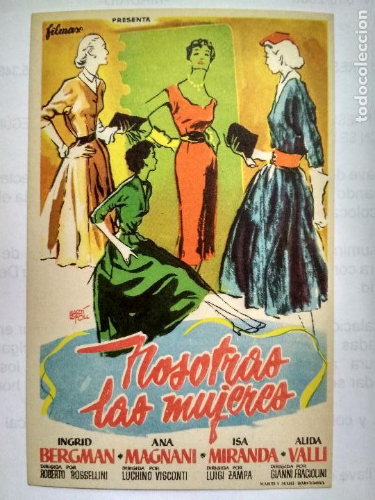  Flyers Publicitaires de films Anciens: FOLLETO DE CINE, NOSOTRAS LAS MUJERES CON INGRID BERGMAN, ORIGINAL, SIN PUBLICIDAD