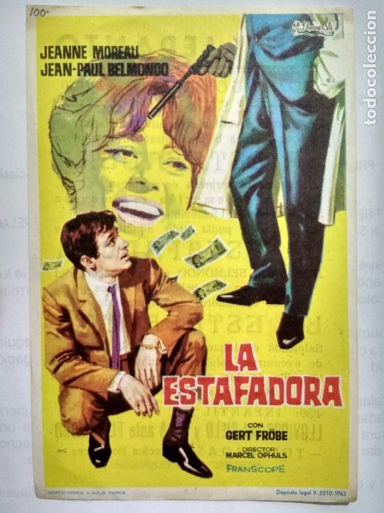  Flyers Publicitaires de films Anciens: FOLLETO DE CINE, LA ESTAFADORA CON JEAN-PAUL BELMONDO, ORIGINAL, CINE LEPANTO, PUERTOLLANO