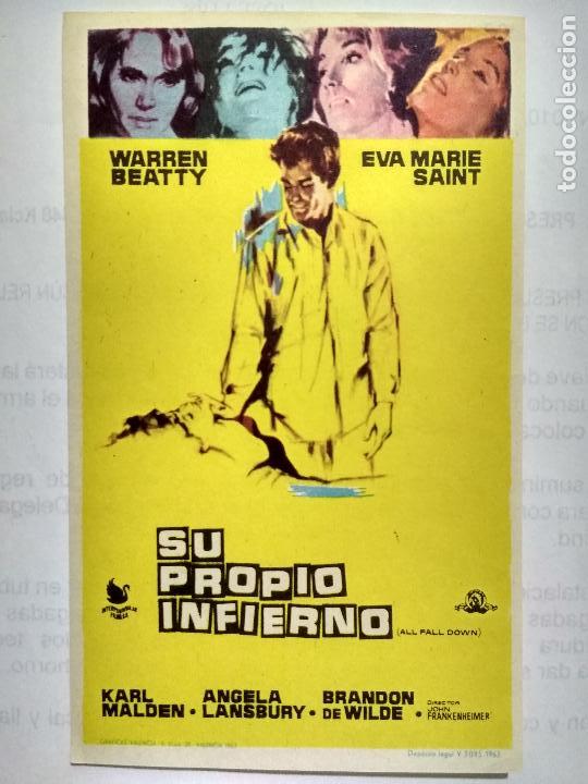  Flyers Publicitaires de films Anciens: FOLLETO DE CINE, SU PROPIO INFIERNO CON WARREN BEATTY, ORIGINAL, SIN PUBLICIDAD