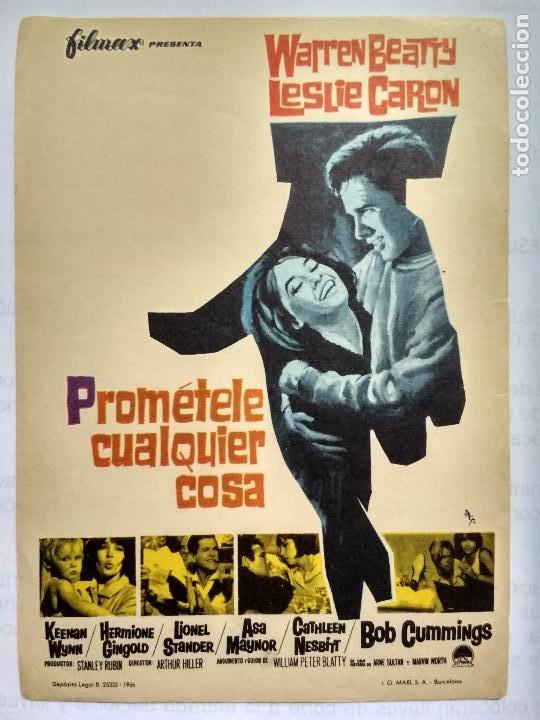  Flyers Publicitaires de films Anciens: FOLLETO DE CINE, PROMETELE CUALQUIER COSA CON WARREN BEATTY, ORIGINAL, SIN PUBLICIDAD