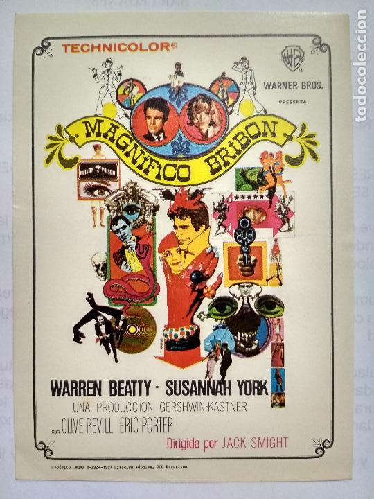  Flyers Publicitaires de films Anciens: FOLLETO DE CINE, MAGNIFICO BRIBON CON WARREN BEATTY, ORIGINAL, SIN PUBLICIDAD